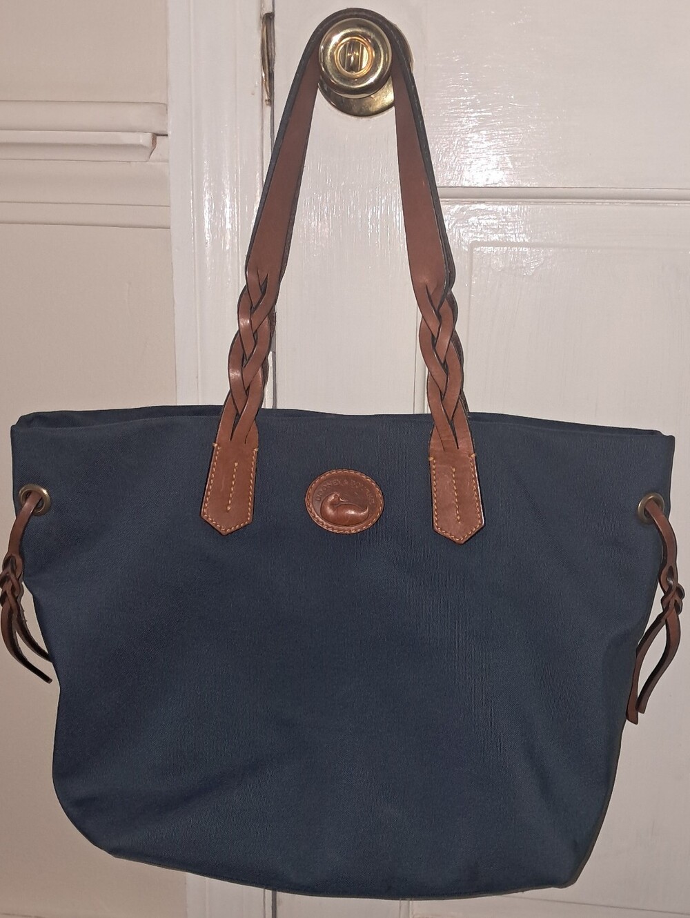 Vintage Dooney & Bourke Nylon Shopper Everyday Navy Tote Bag